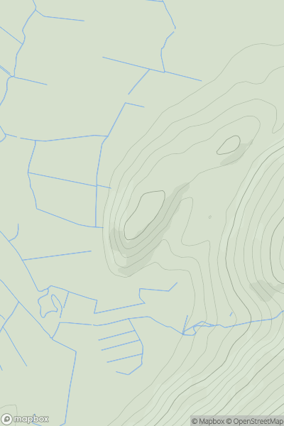 Thumbnail image for Penmaen [Barmouth to Betws-y-Coed and Bala] [SH601336] showing contour plot for surrounding peak